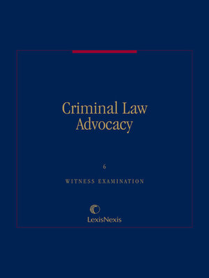 cover image of Criminal Law Advocacy